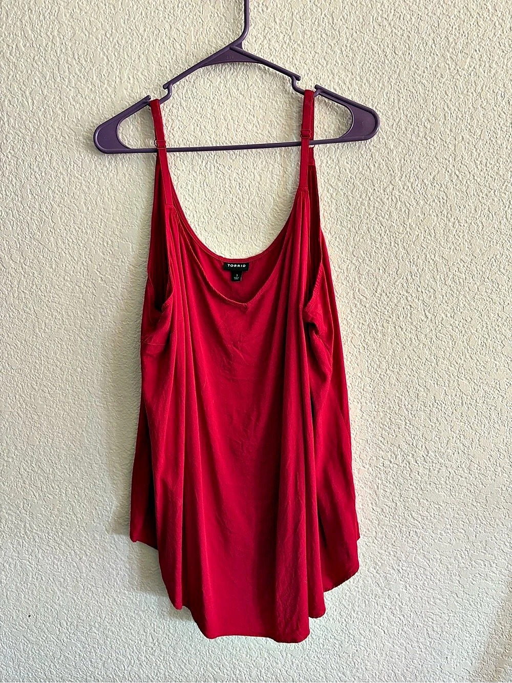 Torrid Sophie Challis Swing Cami Red Tank Top Size 3